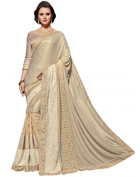 Swadeshi Saree grey color jacquard sari